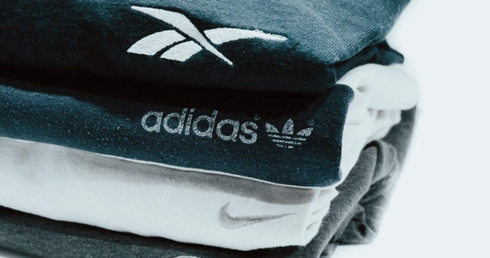 Popular brand names on shirts.